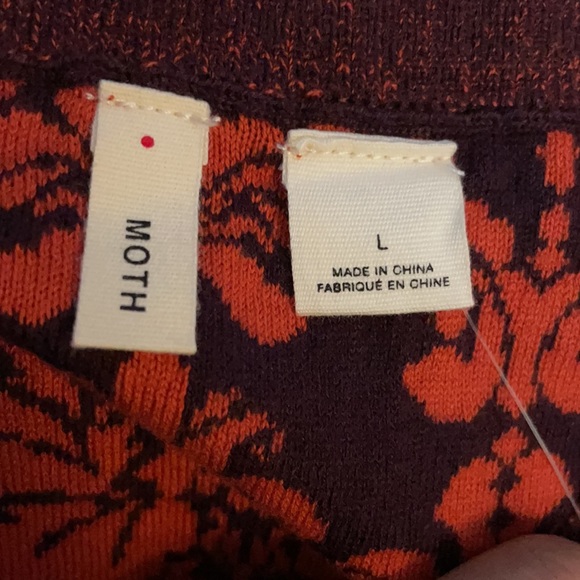 NWT Anthropologie Moth Jacquard Motif Knit Skirt - Picture 3 of 7